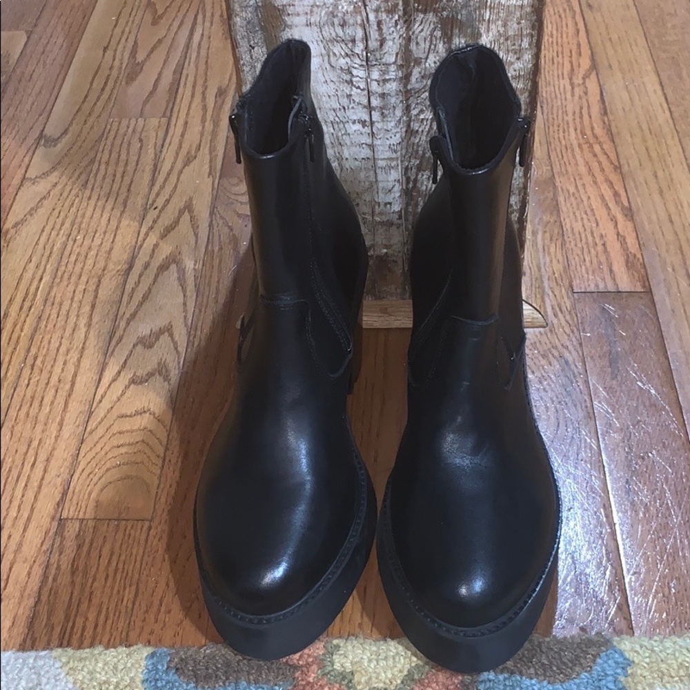 Asos Chunky Black Ankle Boot US8